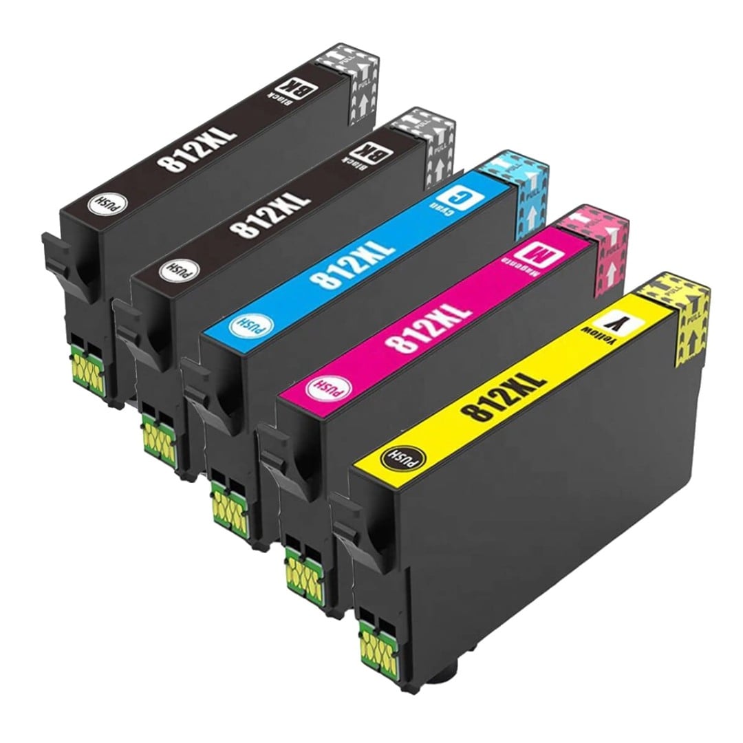 Compatible Epson 812XL Ink Cartridge Value Pack High Yield PLUS EXTRA BLACK