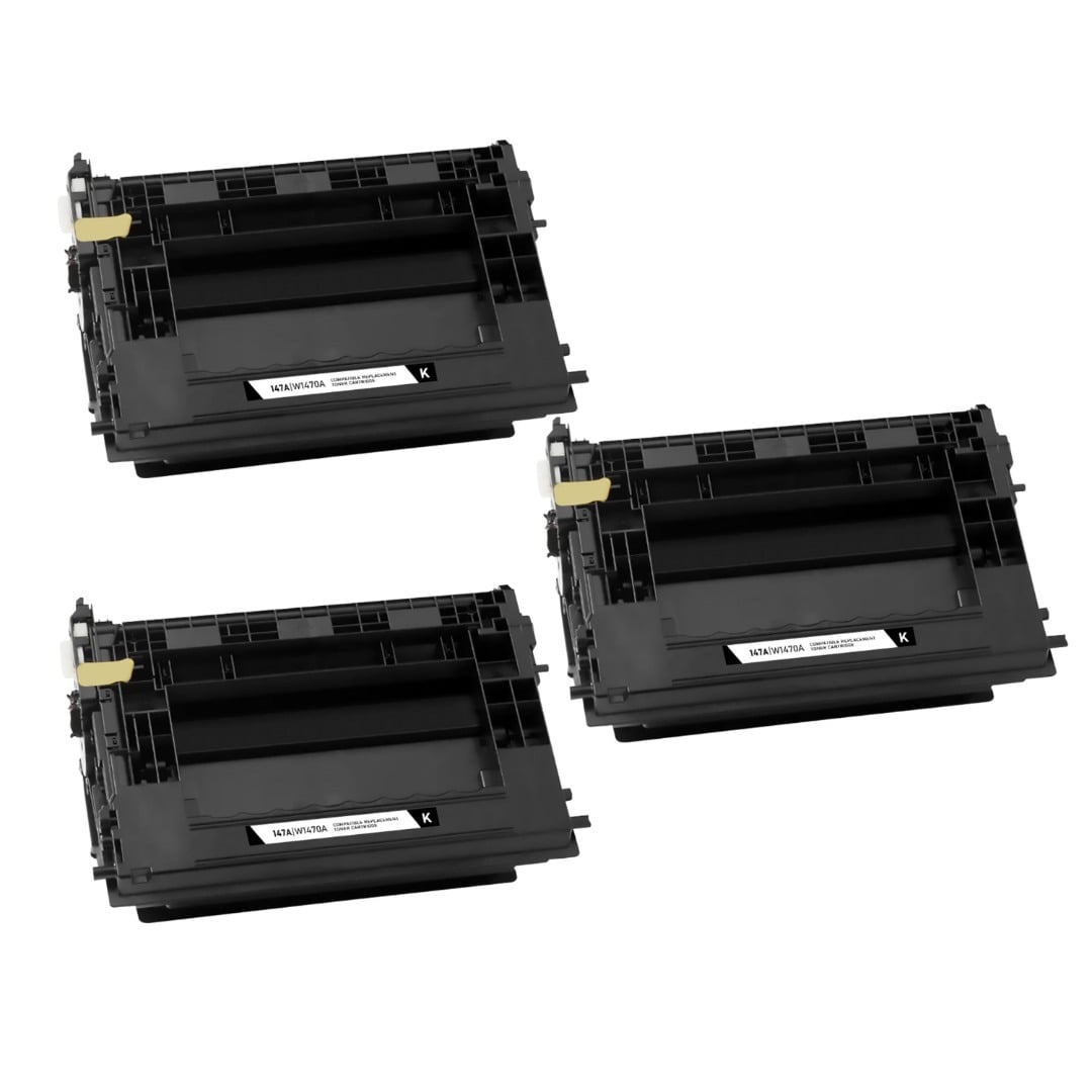 Compatible HP 147A Toner Cartridge 3 PACK W1470A Compatible HP 147A Toner Cartridge 3 PACK W1470A