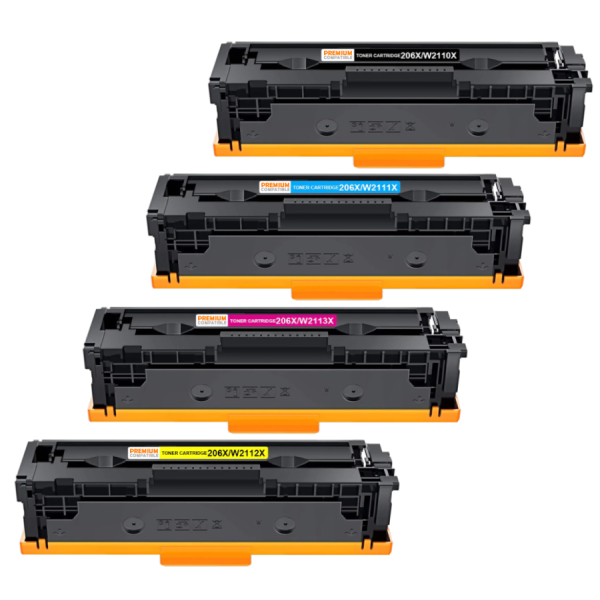 Compatible HP 206X High Yield Toner Combo Value Pack Compatible HP 206X High Yield Toner Combo Value Pack