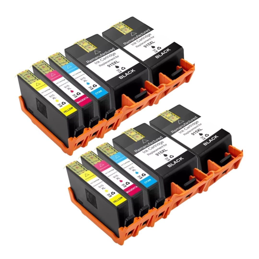 Compatible HP 915XL Ink High Yield Double Combo Value Pack PLUS 2 EXTRA BLACKS