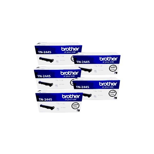 Genuine Brother TN-2445 Toner High Yield 5 Pack