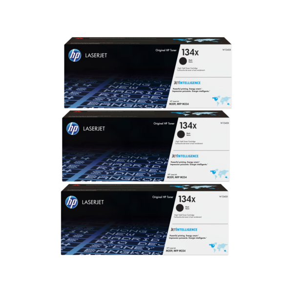 Genuine HP 134X Toner Value 3 Pack W1340X