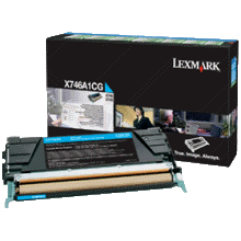 Genuine Lexmark X746A1CG Cyan Toner Cartridge