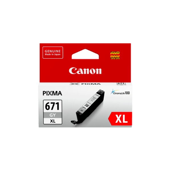 Genuine Canon CLI-671XL Grey Ink Cartridge High Yield