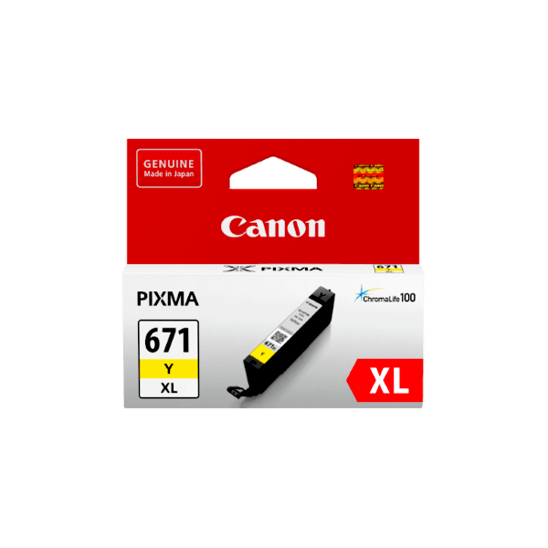 Genuine Canon CLI-671XL Yellow Ink Cartridge High Yield