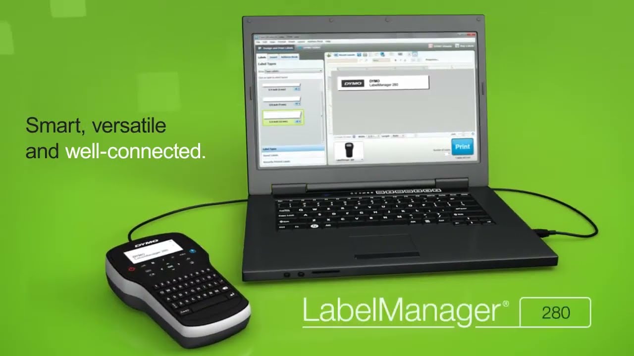 DYMO LabelManager 280 Rechargeable Portable Label Maker Video
